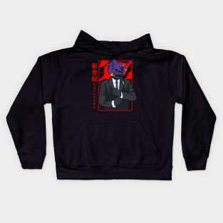 Evangelion With Black Suit Kids Hoodie